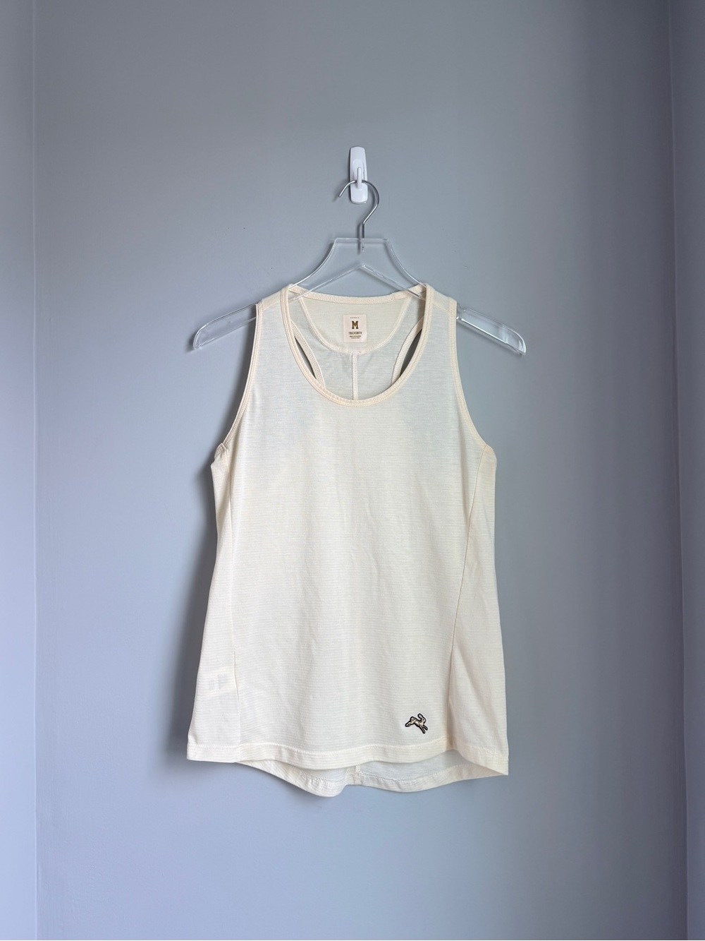 Women’s Tracksmith Horizon Racerback Tank Top Light Yellow Running Medium